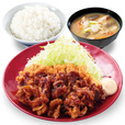 生姜からあげだれのチキンカツ定食