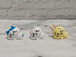 【ちいかわ：インテリアミニフィギュア4】寝そべっている仲良しトリオの新しい表情が発売！