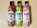 【CJ FOODS JAPAN 美酢 アソートセット 800ml×3本 1638円】左から順に、ザクロ味、マスカット味、モモ味