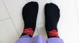 【ファミリーマート アーガイルソックス】厚みのおかげで元の足の形があまり目立ちません
