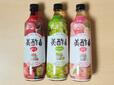 【CJ FOODS JAPAN 美酢 アソートセット 800ml×3本 1638円】左から順に、ザクロ味、マスカット味、モモ味