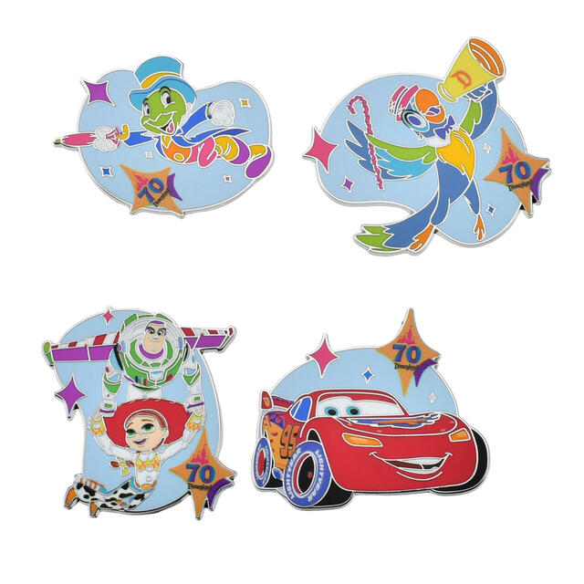 ディズニーキャラクター シークレットピンバッジ DISNEYLAND RESORT 70TH CELEBRATION 1,600円