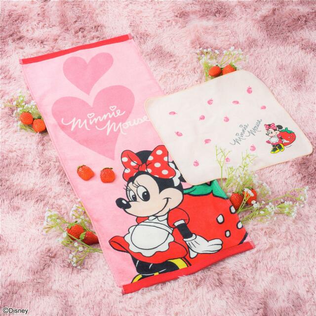 ミニーマウス　Strawberry Festa　プレミアムタオルギフトセット