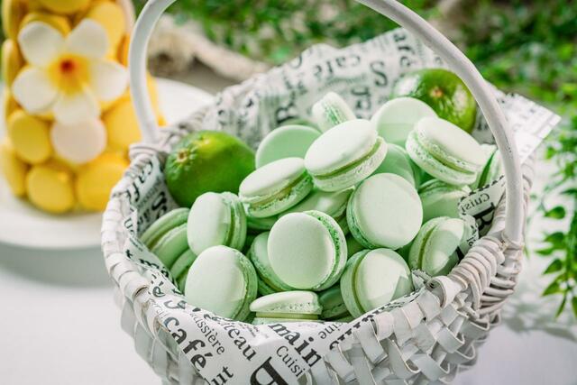 「ライムマカロン」【XEXがトロピカルフルーツをふんだんに使用した『 サマースイーツ ブッフェ 』を4店舗同時開催】