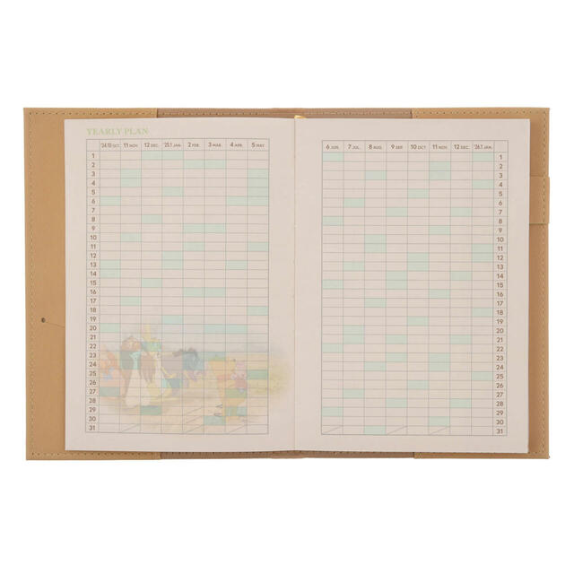 プー＆フレンズ 手帳・スケジュール帳 B6 型押し Calendar＆Organizer 2025 2,800円