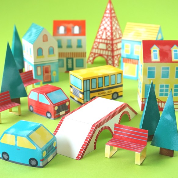 紙あそび製作所ペパル：遊べる飾れるペーパータウン