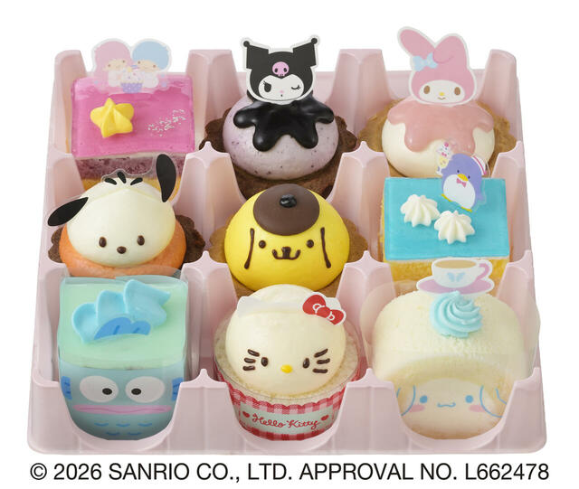 どれから食べる?<サンリオキャラクターズ>スイーツコレクション(9個入)【銀座コージーコーナー×サンリオ】
