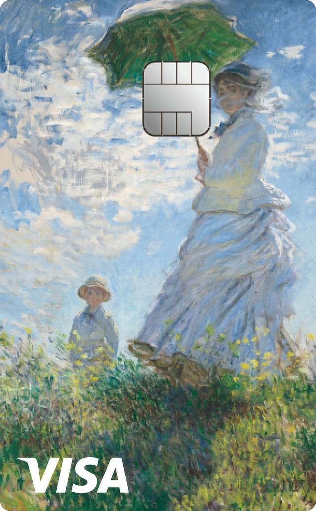 【Nudge 絵画コレクション】モネ「散歩、⽇傘をさす⼥」