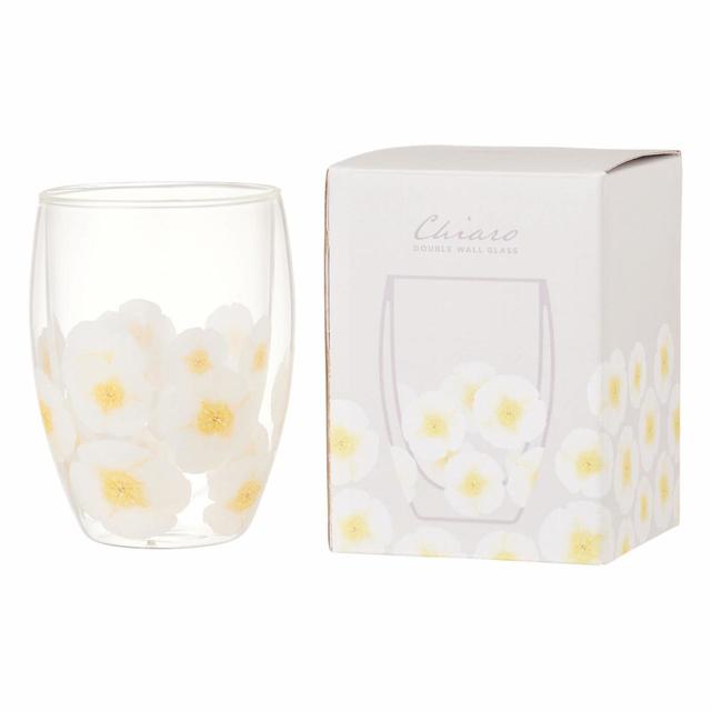 キアーロ ダブルウォールグラス／フラワー：1,400円（税込）