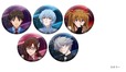 【エヴァンゲリオン 「ALL OF EVANGELION」】缶バッジセット 2,750円/描き下ろしイラスト(シンジ、レイ、アスカ、マリ、カヲル)の缶バッジセット