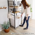 「ヴィンテージテイストのゴミ箱上レンジラック 」9,990円（税込）
