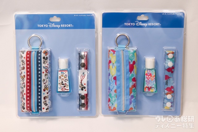 ポーチ、ハンドジェル、マスクベルト 各2500円