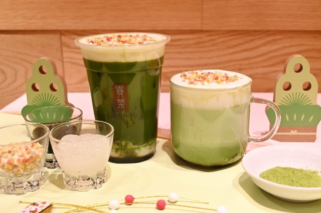 【ゴンチャ「わらびもち 黒糖抹茶ミルクティー」】「ハッピーにゅるりんイヤー！」をテーマにした新商品登場！