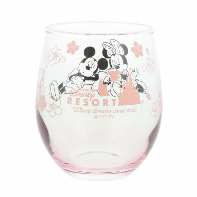 グラス 1,000円|サイズ:直径約7×高さ約10cm|東京ディズニーリゾート「サクラ」モチーフグッズ|販売店舗:東京ディズニーランド「ギャグファクトリー/ファイブ・アンド・ダイム」、東京ディズニーシー「ベッラ・ミンニ・コレクション」|発売日:2023年2月2日(木)