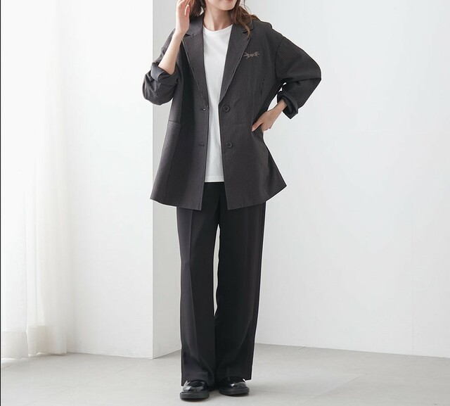 ストライプテーラードジャケット「ナイトメアー・ビフォア・クリスマス／ジャック」｜￥ 12,900 （税込）