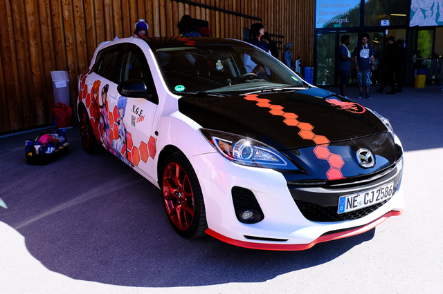 会場内に展示されていた痛車 こちらはエヴァンゲリオン仕様