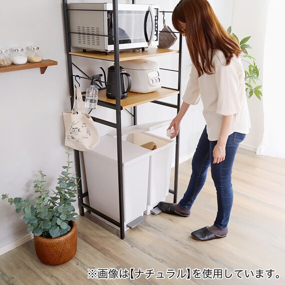 「ヴィンテージテイストのゴミ箱上レンジラック 」9,990円（税込）