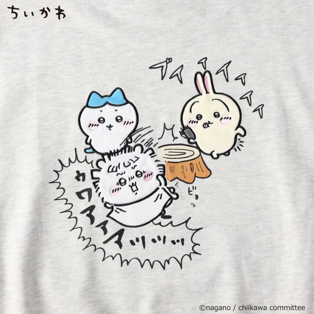 【ちいかわ】 散切り頭 半袖スウェット　ちいかわの頭が！
