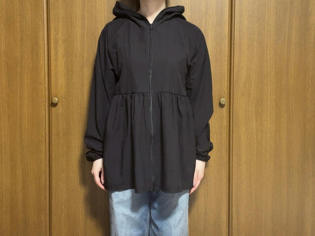 身長155cmの筆者がSサイズを着用してみました