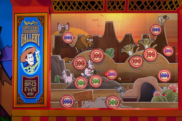 「ウッディのルーティン・トゥーティン・シューティン・ギャラリー」の画面