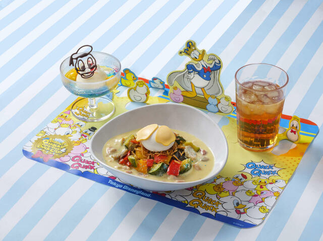 ダックダイブ・パスタセット 2,180円｜販売店舗：プラザパビリオン・レストラン｜ 東京ディズニーランド ディズニー・パルパルーザ「ドナルドのクワッキー・ダック！ダック！ダックシティ！」スペシャルグッズスペシャルメニュー