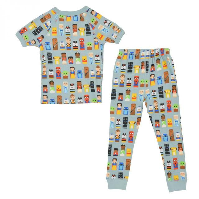 ディズニーキャラクター キッズ用半袖パジャマ ブルー Disney100 Unified Characters Collection 3,630円