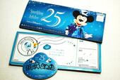 東京ディズニーシー25周年 リーフレットとシール