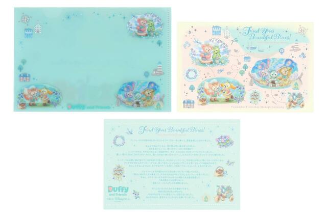 ポストカード&クリアホルダー 850円|東京ディズニーシー「ダッフィー&フレンズのファインド・ユア・ビューティフル・ブルー!」グッズ|発売日:2026年7月7日(火)