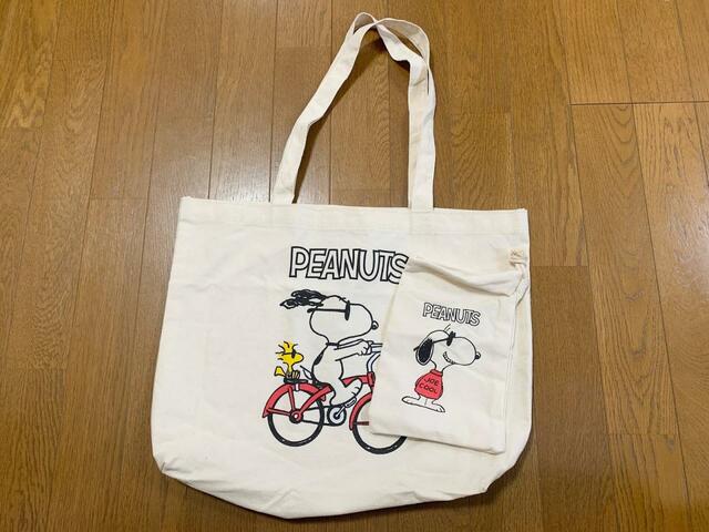 【素敵なあの人×PEANUTS】軽量トートバッグ&ミニ巾着