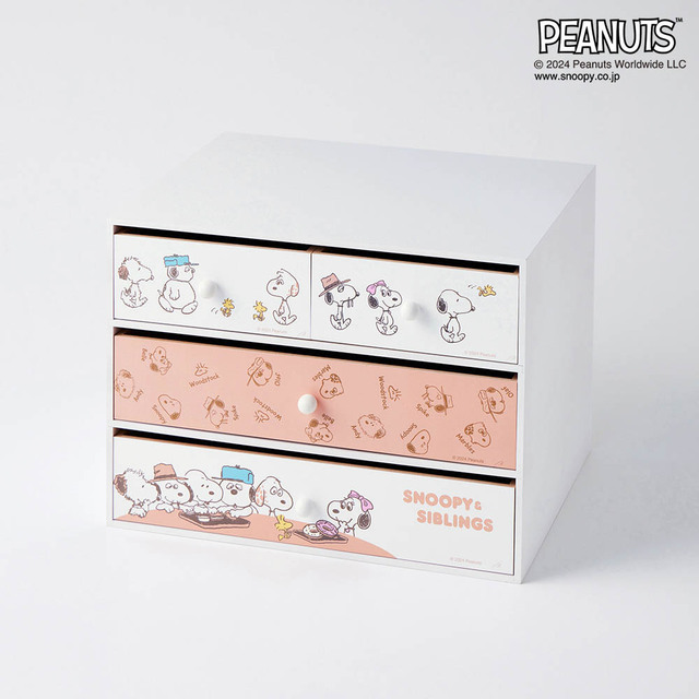 卓上3段チェスト「スヌーピー」｜￥8,990 （税込）