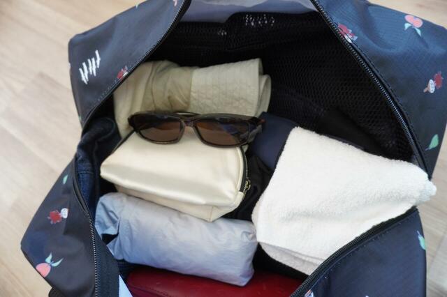 旅行の時の荷物を一通り入れてみたところ