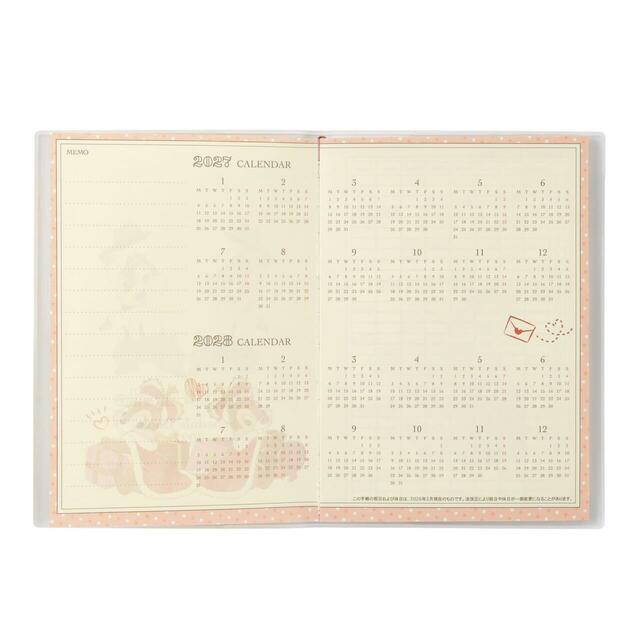チップ＆デール 手帳・スケジュール帳 B6 CALENDAR ＆ ORGANIZER 2027 1,500円