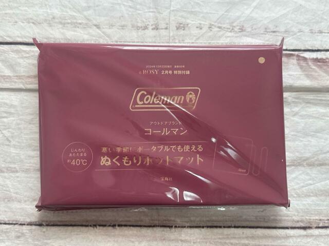 付録はアウトドアブランドColeman（コールマン）とコラボした、肌寒い季節にポータブルでも使えるぬくもり「ホットマット」