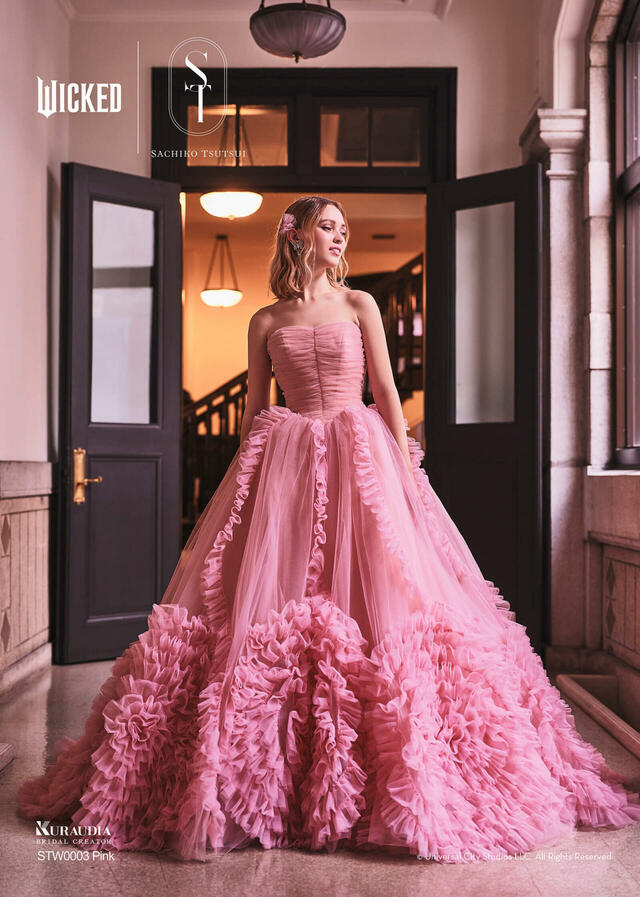 【クラウディア】『ウィキッド』新作ウェディングドレス「WICKED｜SACHIKO TSUTSUI」STW0003_Pink