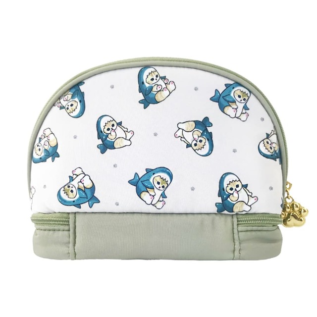 【モフサンド】2段ポーチ サメにゃん 背面