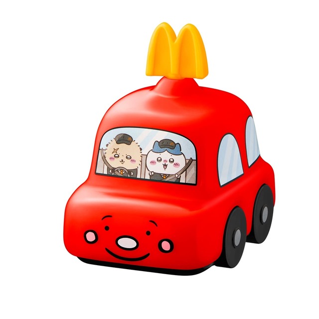 【ハッピーセット「ちいかわ」第1弾：ラッコのドライブころころメジャー】車を動かすと、距離が後ろの窓に表示されます。10cmまで測定可能！