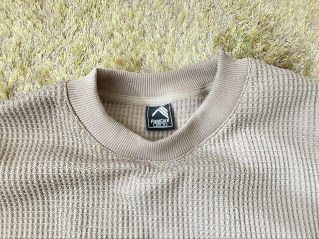 【ワークマン レディースウォームワッフルクルーネック】一枚で着てもインナーとしても使い勝手がいい