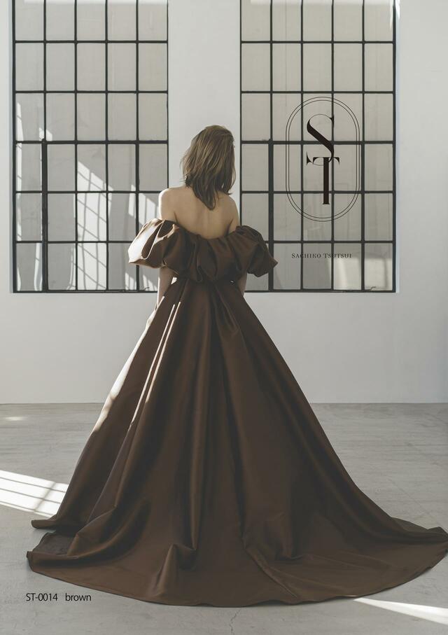 「ST」新作ウェディングドレス ST-0014_Brown