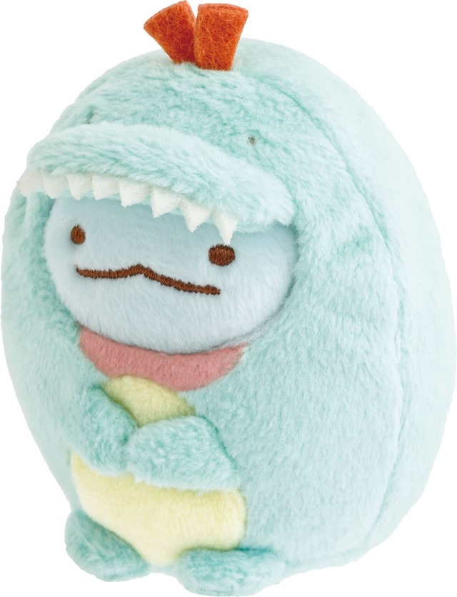 【大絶滅展×すみっコぐらし】「てのりぬいぐるみ」1,760円／とかげ（クリオロフォサウルス）