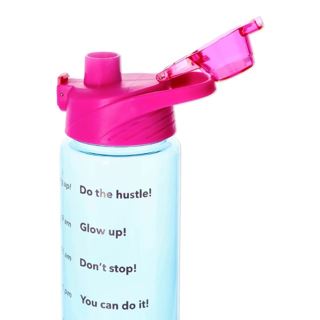 【フライングタイガー】モチベーショナルボトル、容量は1リットルとたっぷり入ります