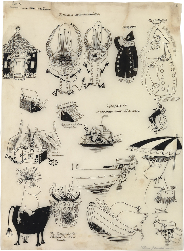 トーベ・ヤンソン「『 まいごの火星人 』スケッチ」 