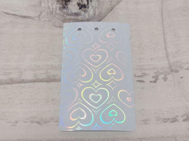 【ちいかわ キラだッッ ホログラムカードメーカー】キュートなハート柄のホログラム