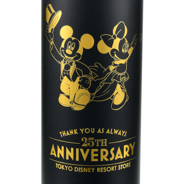 【東京ディズニーリゾート店限定】ミッキー＆フレンズ ステンレスボトル ブラック 東京ディズニーリゾート店25周年記念 3,300円