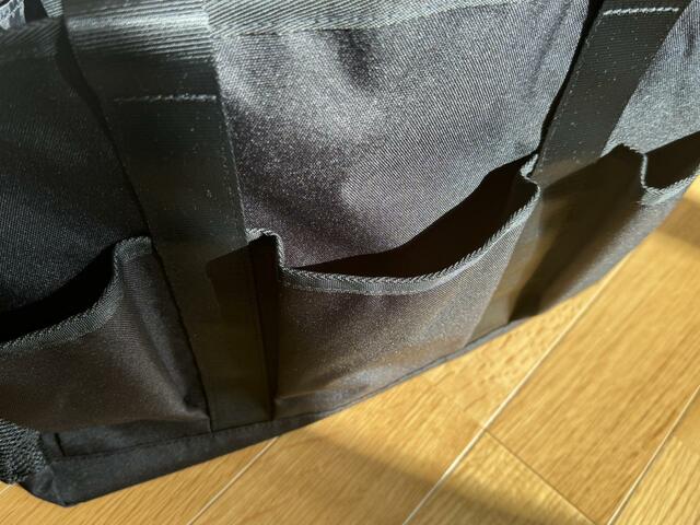 【ワークマン マルチポケット トートバッグ】裏のポケットにはファスナーなし