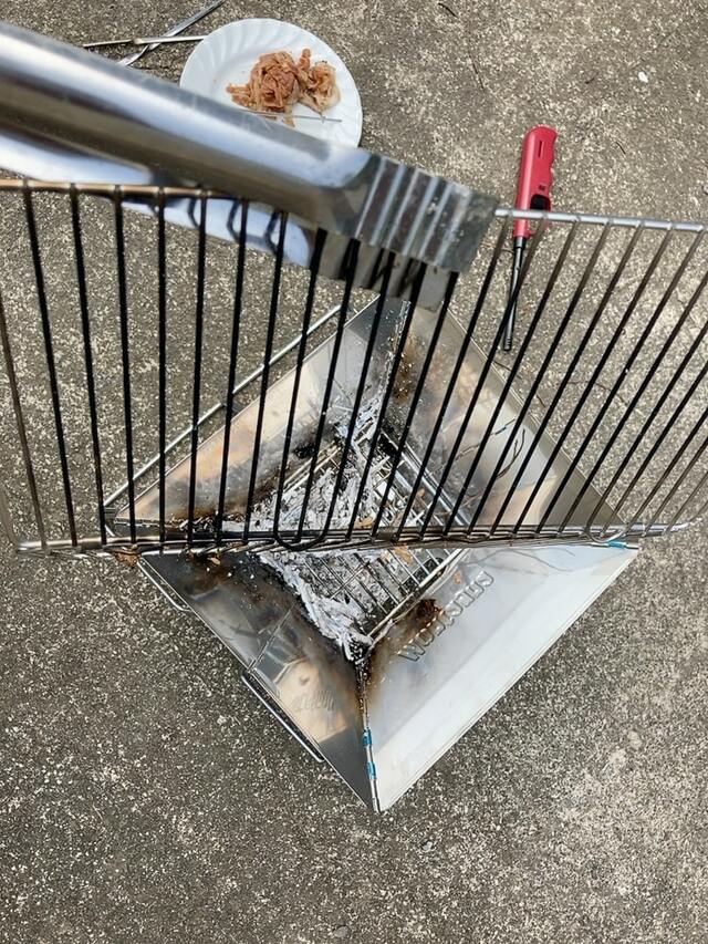 【ワークマン 折り畳みBBQグリル】片付け簡単