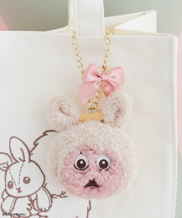 【Maison de FLEUR×ガチャピン＆ムック】「ムック うさぎフードチャーム」4,400円
