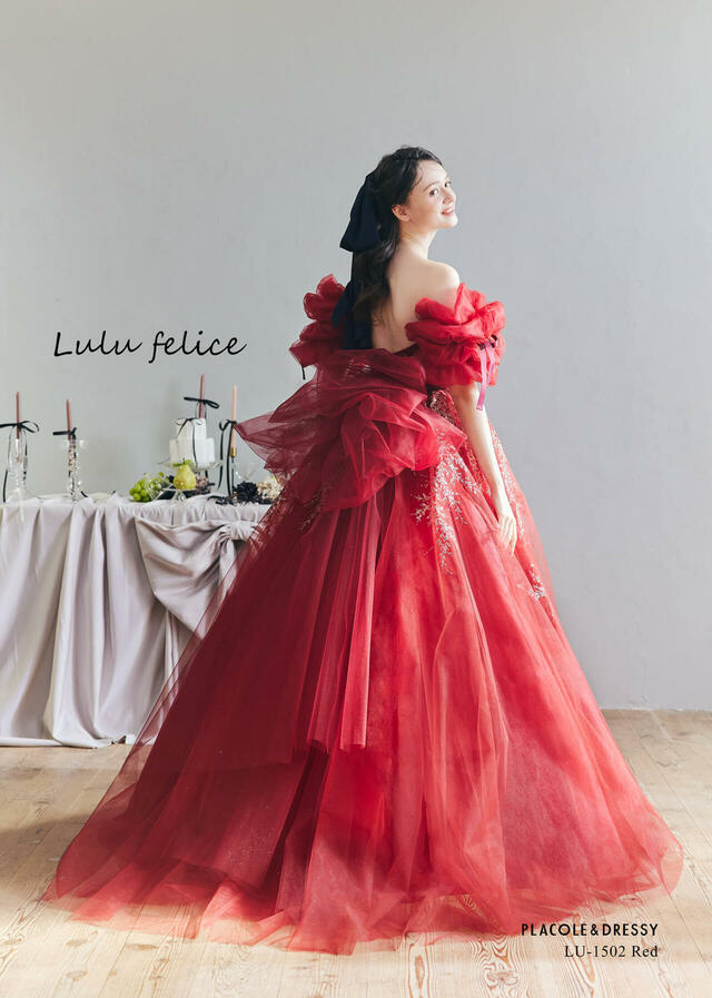 KURAUDIA × PLACOLE & DRESSY(クラウディア×プラコレ)新作ウェディングドレス|LU-1502_Red