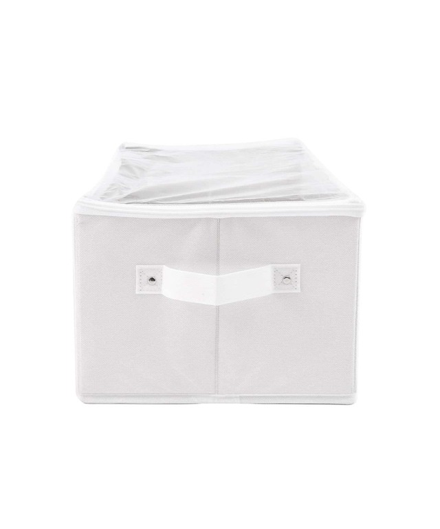 「透明フタ付収納BOX／不織布収納シリーズ」330円（税込）