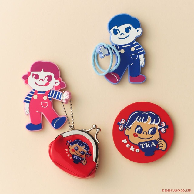 【ペコちゃん×Afternoon Tea LIVING】マグネットフック 各￥1,320、マグネット ￥1,320、がま口ミニポーチチャーム ￥1,980