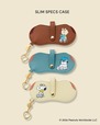 【うめだスヌーピーフェスティバル/FIBRENO】「SLIM SPECS CASE」(全3種類、各16,500円)/Caramel(チャーリー・ブラウン)、Mo Blue(オラフ)、Ivory(スヌーピー)